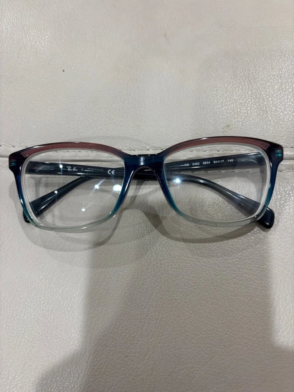 Ray Ban Women's Eyeglasses RB5362 5834 Blue Red Gradient Optical Frame 52-17-140